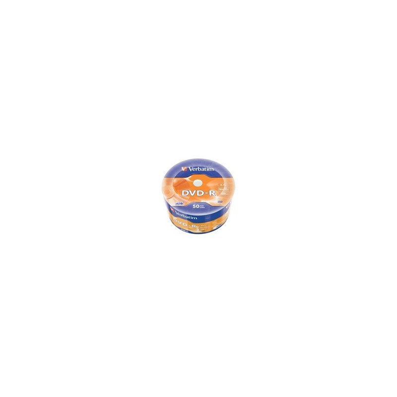 VERBATIM DVD-R (50-Pack) 16x WRAP 4.7GB MATT