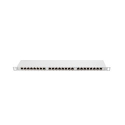 PATCH PANEL 24 PORTŮ 0,5U 19" CAT.6 FTP STÍNĚNÝ Š