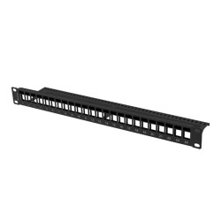 PATCH PANEL BLANK 24 PORTŮ 1U PRO MODULY KEYSTONE PPKS1024B