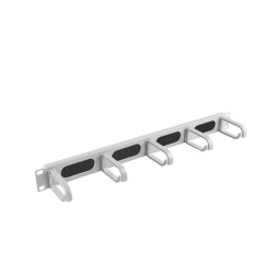 19" PANEL S KARTÁČEM PRO VEDENÍ KABELŮ 5 KROUŽKŮ