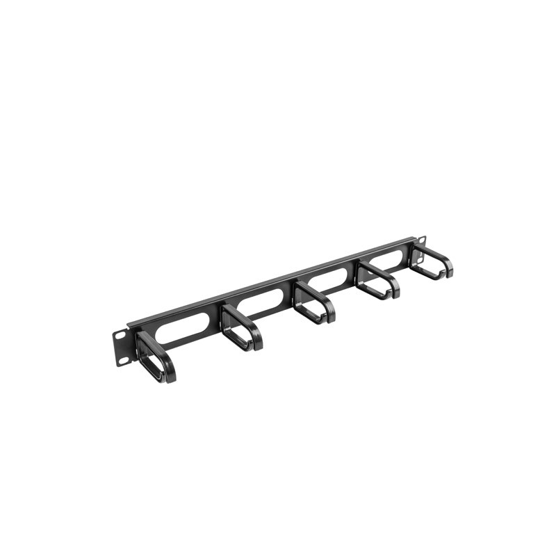 19" PANEL PRO SPRÁVU KABELŮ 5 KROUŽKŮ - TYP B 1U AK1205B