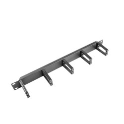 19" PANEL PRO SPRÁVU KABELŮ S 5 PLASTOVÝMI DRŽÁKY AK1202B