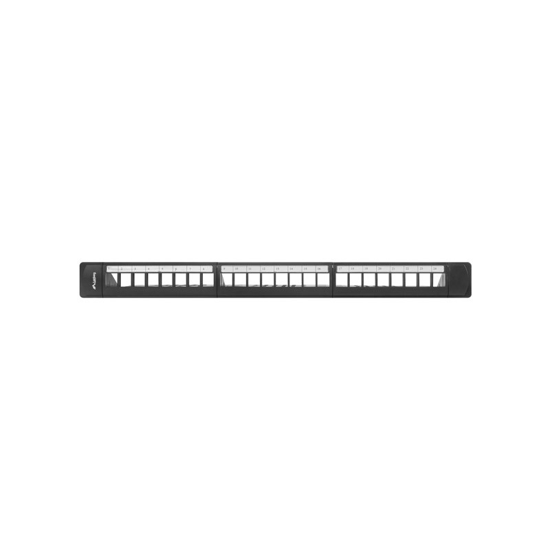 24PORTOVÝ PATCH PANEL 1U S ORGANIZÉREM PRO KEYSTON