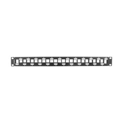 24PORTOVÝ PATCH PANEL S ORGANIZÉREM PRO KEYSTONE M