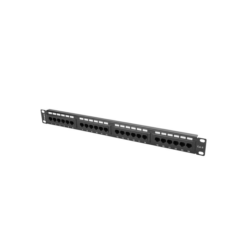 Lanberg Patch Panel 24 portů 1U 19" CAT.6 UTP černý Lanbe