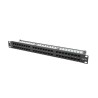 PATCH PANEL 48 PORTŮ 1U 19" CAT.5E UTP ČERNÝ LANB