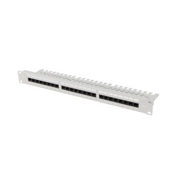 PATCH PANEL 24 PORTŮ 1U 19" CAT.6 UTP S POLICÍ ŠE
