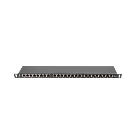 PATCH PANEL 24 PORTŮ 0,5U 19" CAT.6 FTP STÍNĚNÝ Č