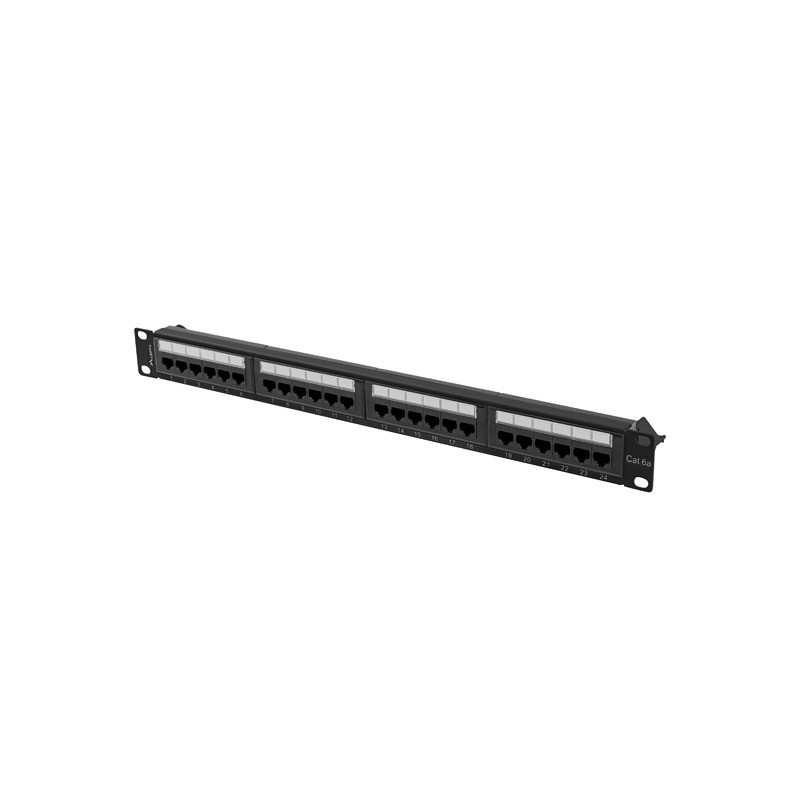 Lanberg Patch Panel 24 portů 1U 19" CAT.6A UTP černý LANB