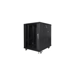 Lanberg Instalační Rack 19" 15U 600X800 černé skleněné DV