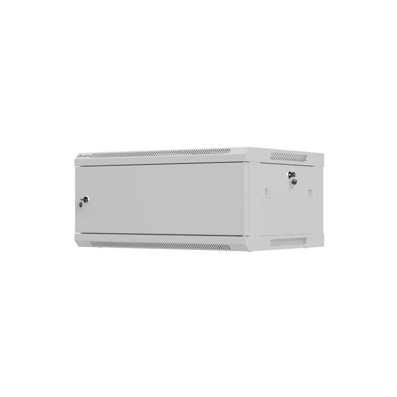 Lanberg nástěnná Instalační skříň 19" 4U 600X450 šedá Kov