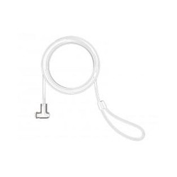 Compulocks T-Bar Security Keyed Cable Lock/White