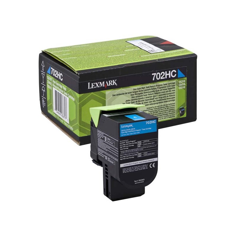 Lexmark originální toner 70C2HC0, cyan, 3000str., high capacity, return