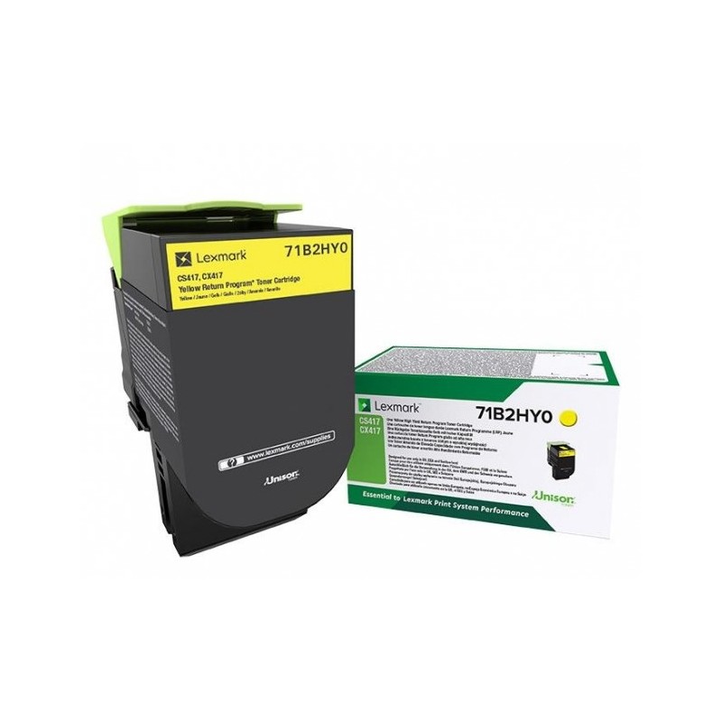 Lexmark Toner Return Open Yellow Crtg/F. CS/CX4/517 3.500 Pgs