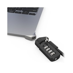 LEDGE LOCK ADAPTER MACBOOK AIR/15IN M2-M4+COMB. CBL LOCK SILVER