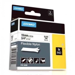 RHINO TAPE NYLON 19MM/3.5M/BLACK ON WHITE