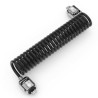 DUAL HEAD COILED T-BAR SECURITY/KEYED CABLE LOCK