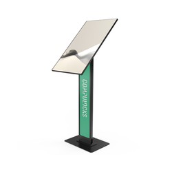 VESA BRANDABLE FLOOR STAND WITH/A LARGE BASE PLATE - BLACK