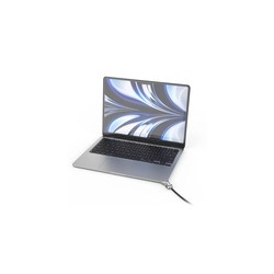 LEDGE LOCK ADAPTER FOR MACBOOK/AIR 13IN M2-M4 KEYED LOCK SILVER