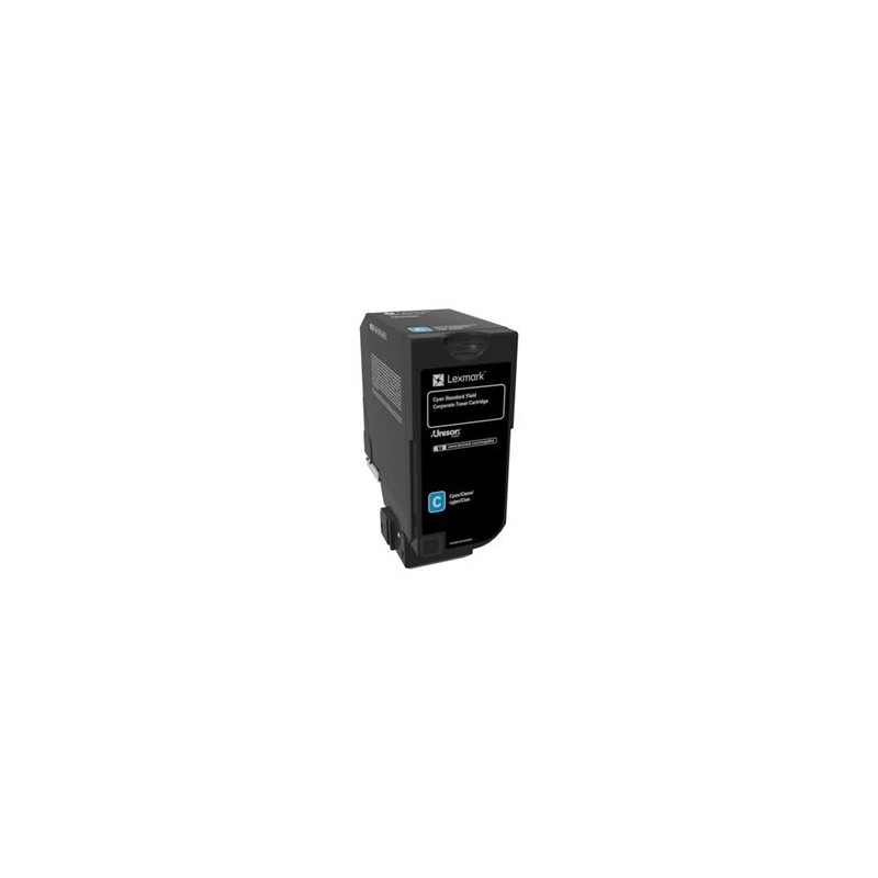 Lexmark originální toner 74C2SCE, cyan, 7000str., corporate cartridge