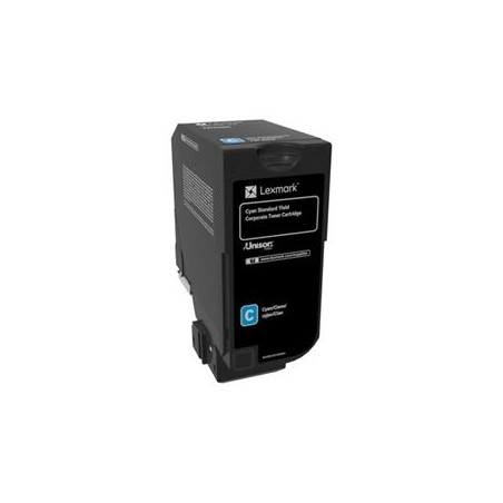 Lexmark originální toner 74C2SCE, cyan, 7000str., corporate cartridge