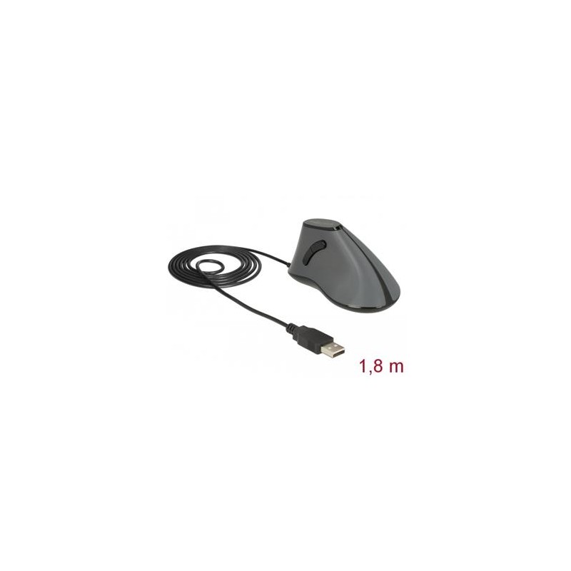 Delock Ergonomická vertikální optická 5-tlačítková USB myš