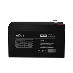 nJoy - baterie GLP09122F 12V/9Ah, F2 (T2) Faston 250, long life