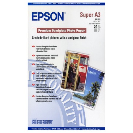 EPSON A3+, Premium Semigloss Photo Paper (20listů)