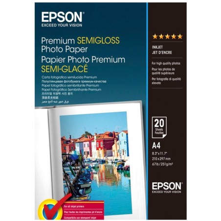EPSON A4, Premium Semigloss Photo Paper (20listů)