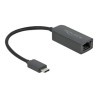 Delock - Síťový adaptér - USB-C 3.2 Gen 1 / Thunderbolt 3 - 2.5GBase-T - černá