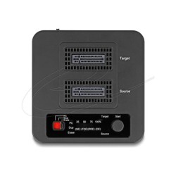 Delock - Dokovací stanice SSD - funkce klonování a mazání - oddílu: 2 - M.2 - M.2 NVMe Card / PCIe (NVMe) - USB-C 3.2 (Gen 2)