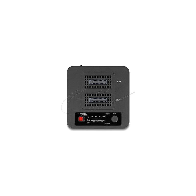 Delock - Dokovací stanice SSD - funkce klonování a mazání - oddílu: 2 - M.2 - M.2 NVMe Card / PCIe (NVMe) - USB-C 3.2 (Gen 2)
