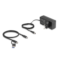 Delock - Rozbocovac - 5 Gbps, 1 port pro rychlé nabíjení, + prepínac - 3 x USB + 2 x USB-C - desktop