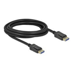 Delock - Kabel DisplayPort - DisplayPort (M) do DisplayPort (M) - DisplayPort 2.0 - 3 m - podpora 10K60Hz (10240x4320) - černá