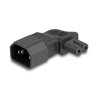 Delock - Adaptér napájení - power IEC 60320 C7 do IEC 60320 C14 - 250 V - 2.5 A - 90° konektor - cerná