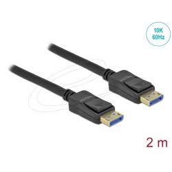 Delock - Kabel DisplayPort - DisplayPort (M) do DisplayPort (M) - DisplayPort 2.0 - 2 m - podpora 10K60Hz (10240x4320) -… 80262