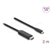 Delock - Kabel adaptéru - USB-C s piny (male) do HDMI s piny (male) - 2 m - cerná - podpora 4K144Hz (3840 x 2160), podpora