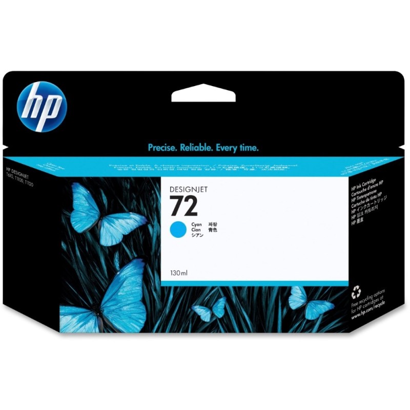 HP 72 Cyan DJ Ink Cart, 130 ml, C9371A
