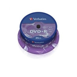 VERBATIM DVD+R(25-Pack)Spindle/General Retail/16x/4.7GB