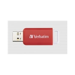 VERBATIM Flash Disk 16GB DataBar USB 2.0 Drive, červená