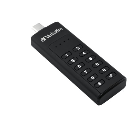 VERBATIM USB C 3.1 Drive 128 GB - Keypad Secure (R:160/W:150 MB/s) GDPR