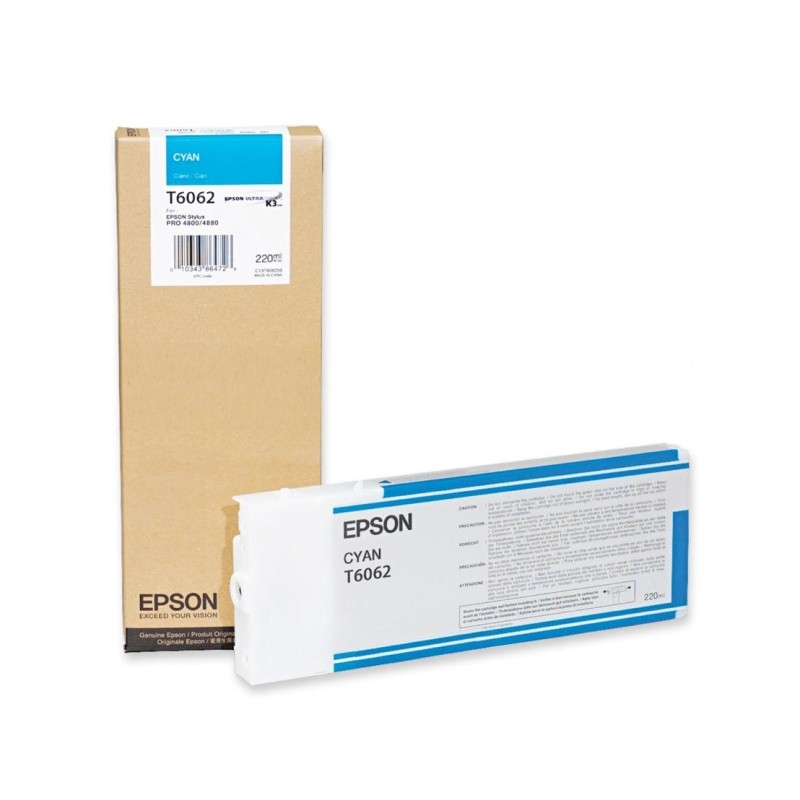 Epson originální ink C13T606200, 745337, cyan, 220ml