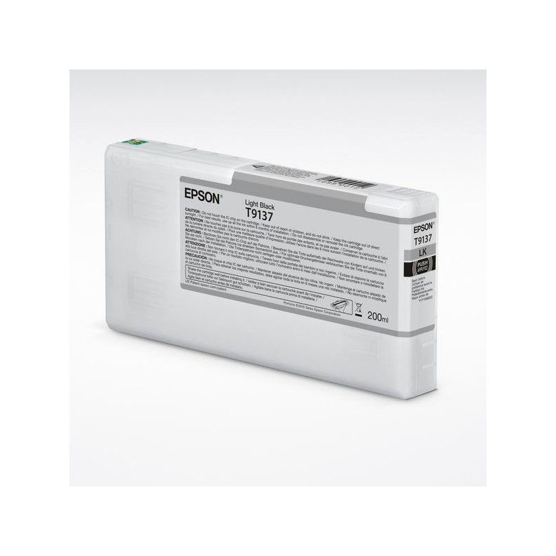 Epson originální ink C13T913700, light black, 200ml