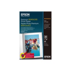 Epson Premium Semigloss Photo Paper, C13S041332, foto papír, pololesklý, bílý, Stylus Photo 880, 2100, A4, 251 g/m2, 20 ks