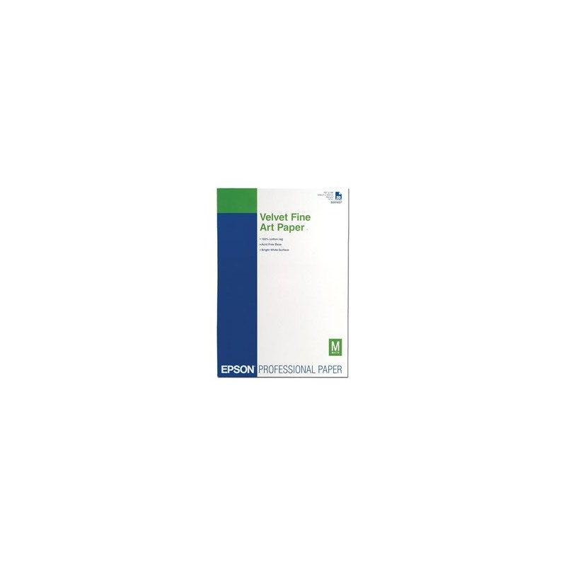 Epson Velvet Fine Art Paper, C13S041637, umělecký papír, sametový, bílý, A3+, 260 g/m2, 20 ks, inkoustový