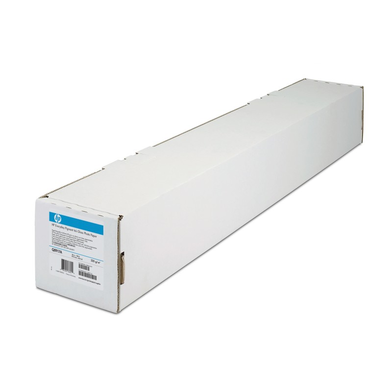 HP Everyday Instant-dry Satin Photo Paper, 231 microns (9.1 mil) • 235 g/m2 • 1067 mm x 30.5 m, Q8922A