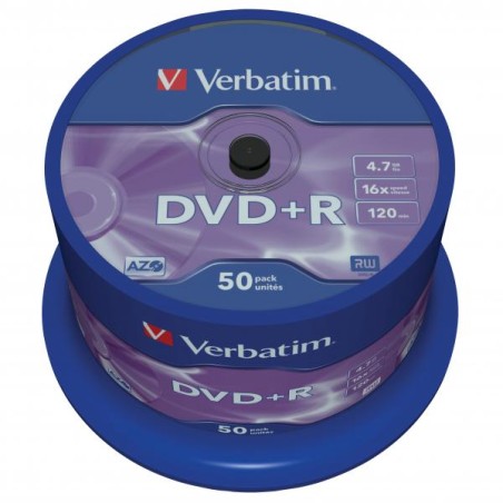 VERBATIM DVD+R(50-Pack)Spindle/General Retail/16x/4.7GB