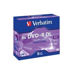 VERBATIM DVD+R(5-pack)DoubleLayer/Jewel/8x/8,5GB