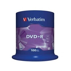VERBATIM DVD+R(100-Pack)Spindle/General Retail/16x/4.7GB