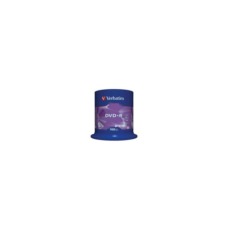 VERBATIM DVD+R(100-Pack)Spindle/General Retail/16x/4.7GB